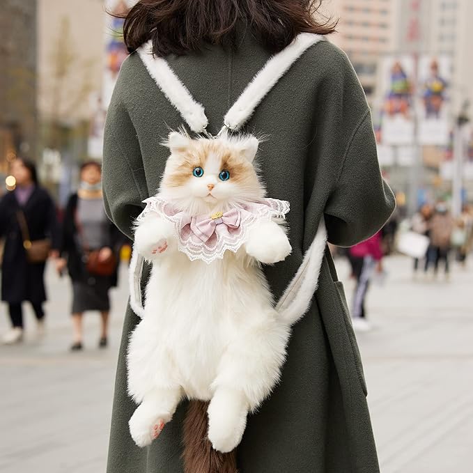 Stuffed Cat Plush Backpack
