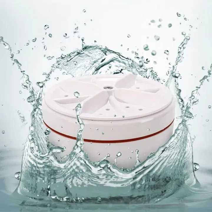 Mini Washing Machine | Portable Ultrasonic USB Turbo Washer for Travelling, Camping & Business Trips | Mini Clothes Washer for Socks, Underwear, Towels & Small Laundry – Compact & Energy Saving